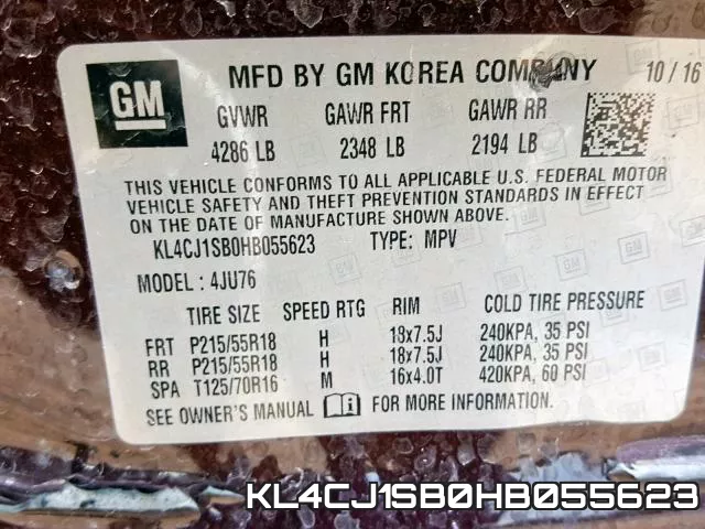 KL4CJ1SB0HB055623 фото 2