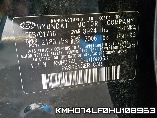 KMHD74LF0HU108963 фото 2