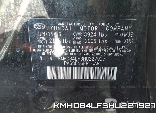 KMHD84LF3HU227927 фото 9