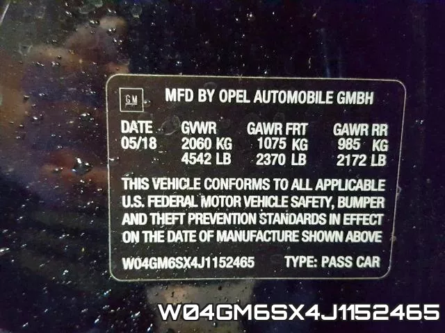 W04GM6SX4J1152465 фото 2