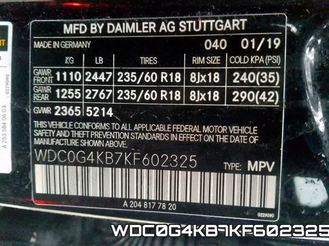 WDC0G4KB7KF602325 фото 2
