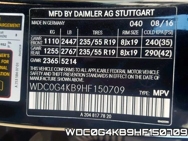 WDC0G4KB9HF150709 фото 2