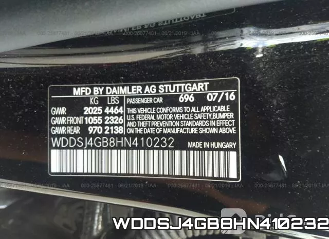 WDDSJ4GB8HN410232 фото 10