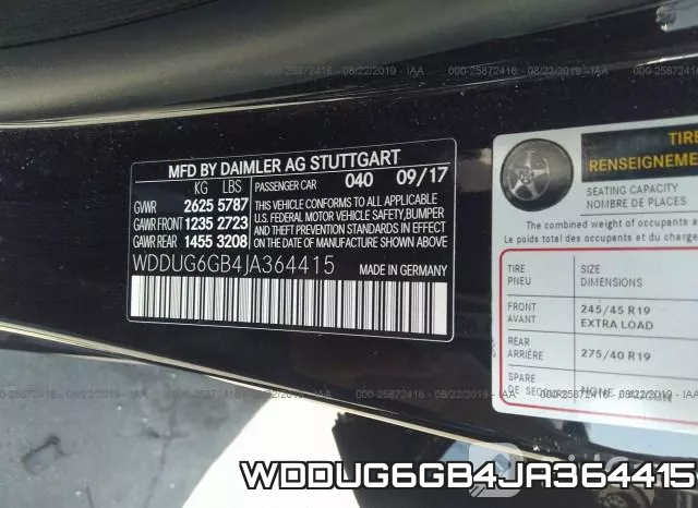 WDDUG6GB4JA364415 фото 10