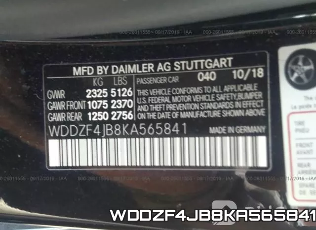 WDDZF4JB8KA565841 фото 10