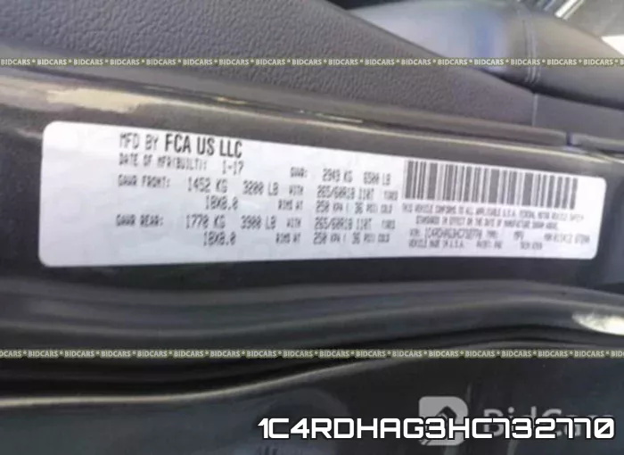 1C4RDHAG3HC732770 фото 10