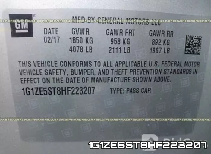 1G1ZE5ST8HF223207 фото 10