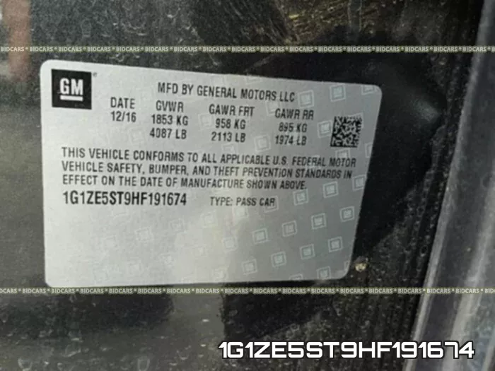 1G1ZE5ST9HF191674 фото 2