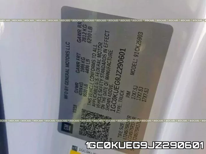 1GC0KUEG9JZ290601 фото 2
