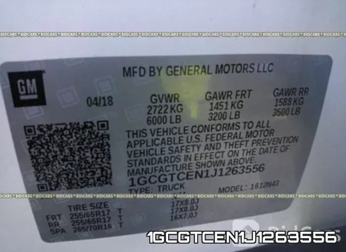 1GCGTCEN1J1263556 фото 10