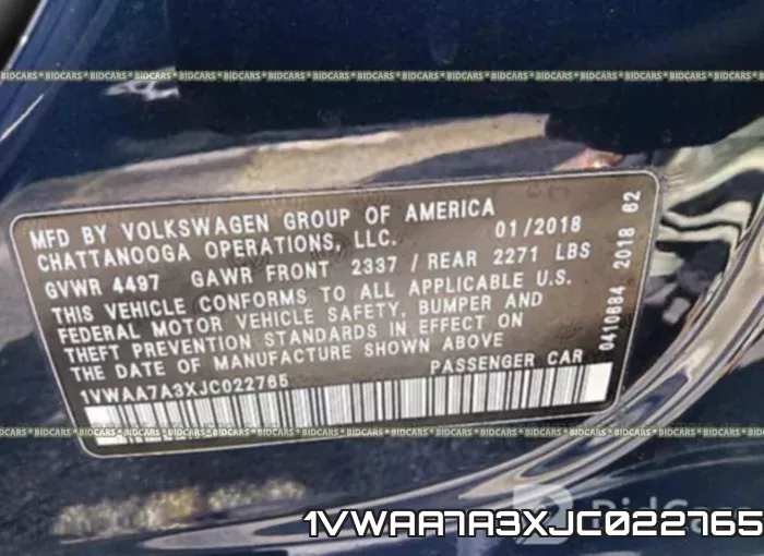 1VWAA7A3XJC022765 фото 10