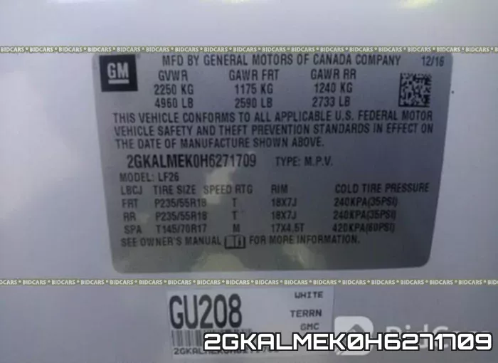 2GKALMEK0H6271709 фото 10