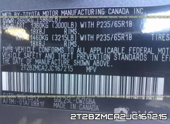 2T2BZMCA2JC167215 фото 9