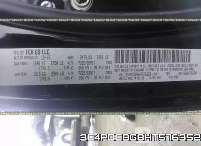 3C4PDCBG8HT576352 фото 10