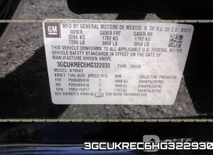 3GCUKREC6HG322930 фото 10