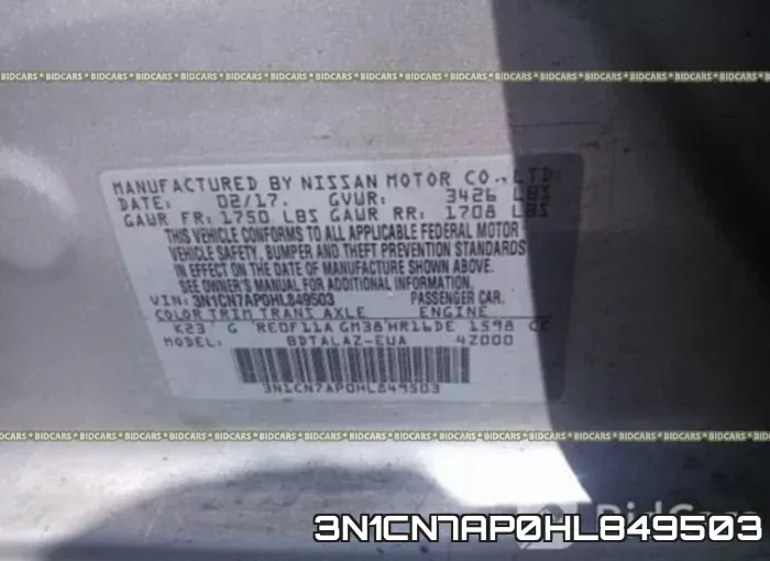 3N1CN7AP0HL849503 фото 10