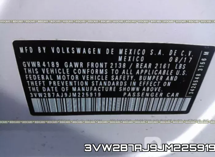 3VW2B7AJ9JM225919 фото 10