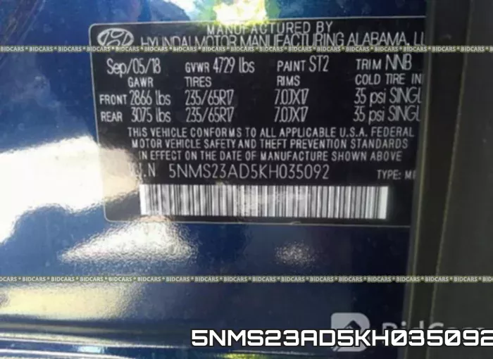 5NMS23AD5KH035092 фото 10