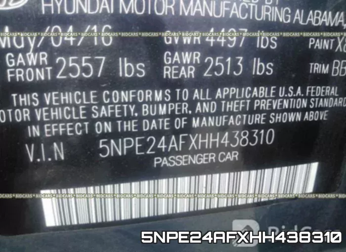 5NPE24AFXHH438310 фото 10