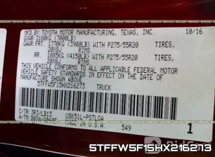 5TFFW5F15HX216273 фото 10