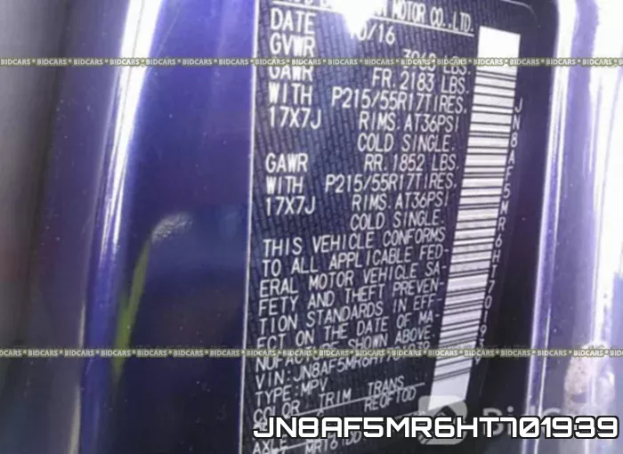 JN8AF5MR6HT701939 фото 10