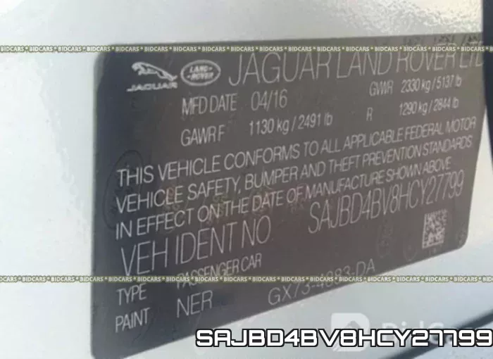 SAJBD4BV8HCY27799 фото 9