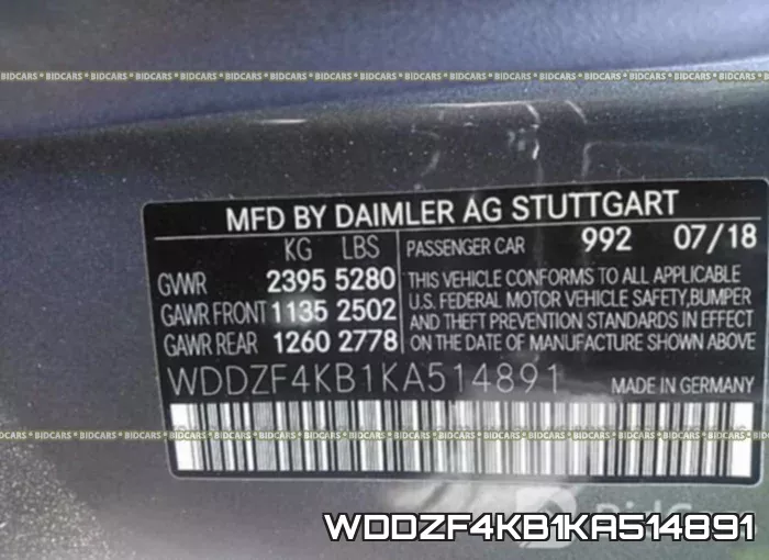 WDDZF4KB1KA514891 фото 10