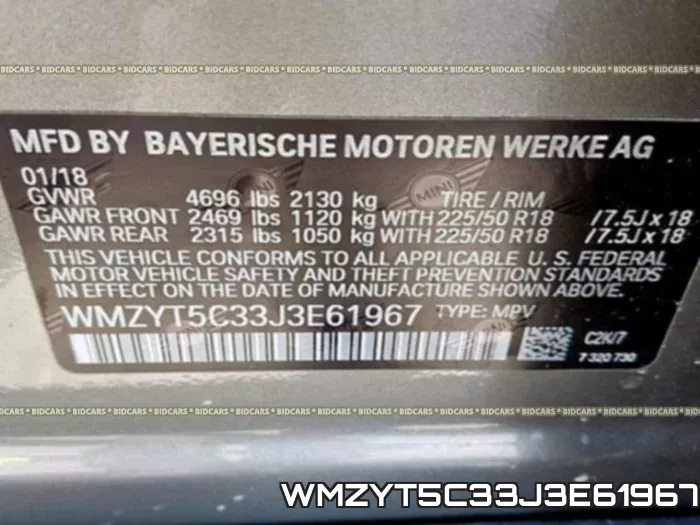 WMZYT5C33J3E61967 фото 2