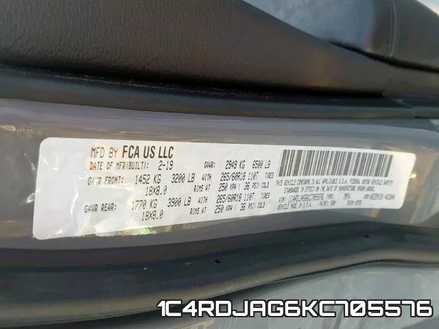 1C4RDJAG6KC705576 фото 2