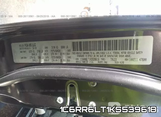 1C6RR6LT1KS539618 фото 9