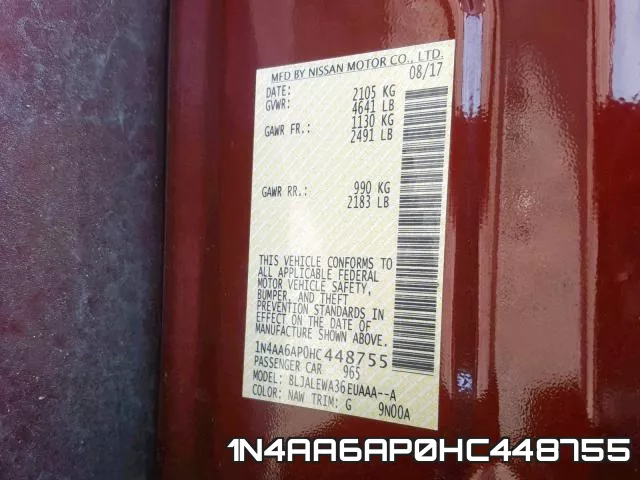 1N4AA6AP0HC448755 фото 2