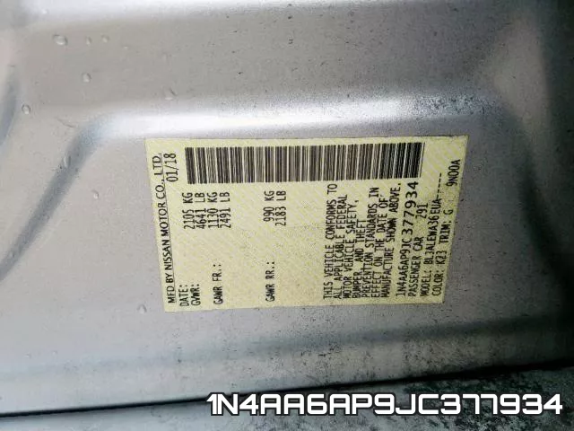1N4AA6AP9JC377934 фото 2