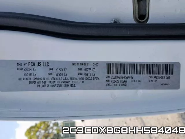 2C3CDXBG8HH584048 фото 2