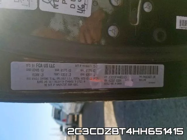 2C3CDZBT4HH651415 фото 2