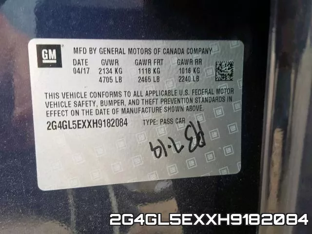 2G4GL5EXXH9182084 фото 2