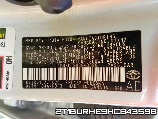 2T1BURHE9HC843598 фото 2