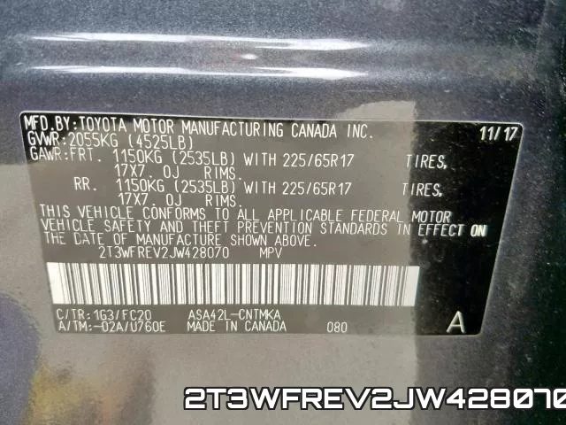 2T3WFREV2JW428070 фото 2
