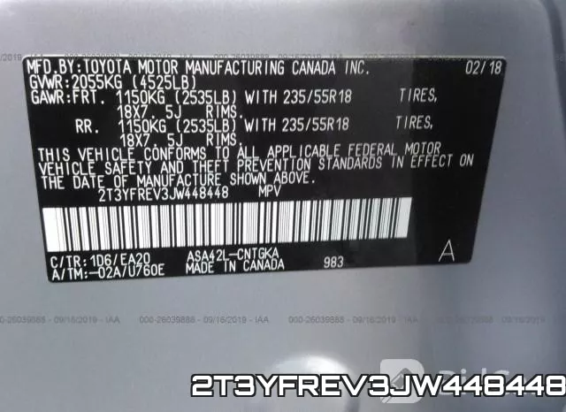2T3YFREV3JW448448 фото 8