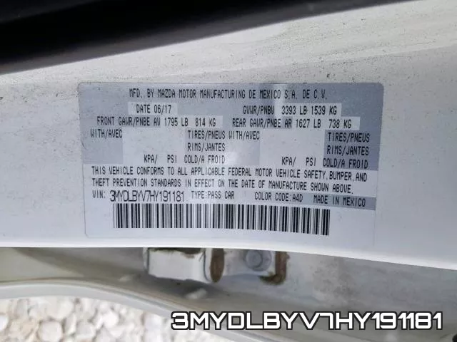 3MYDLBYV7HY191181 фото 2