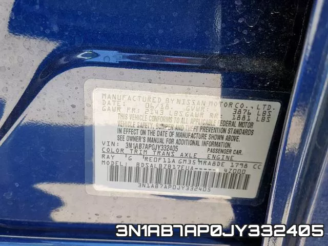 3N1AB7AP0JY332405 фото 2