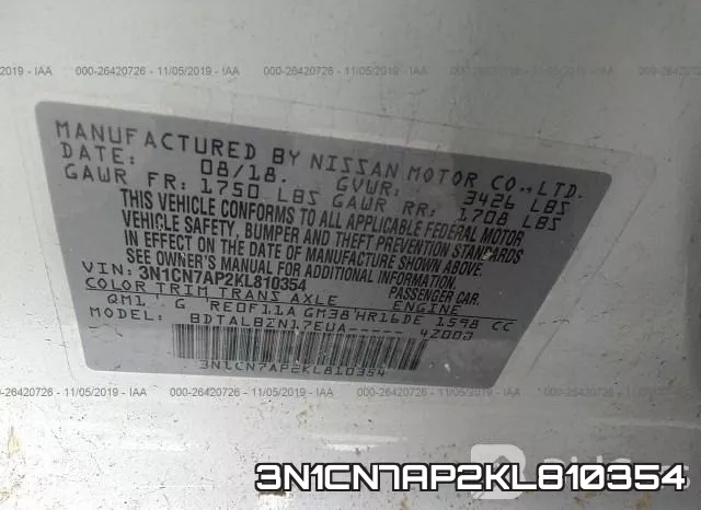 3N1CN7AP2KL810354 фото 9
