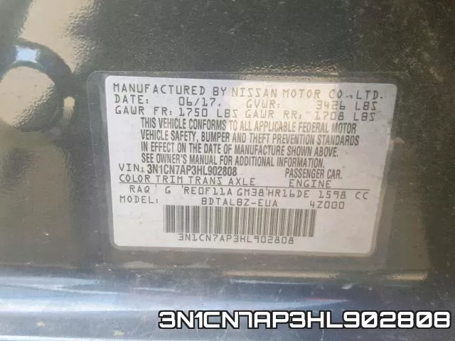 3N1CN7AP3HL902808 фото 2