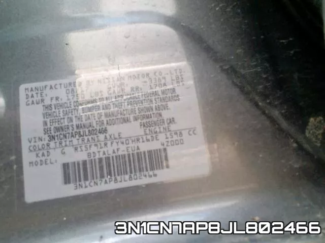 3N1CN7AP8JL802466 фото 2