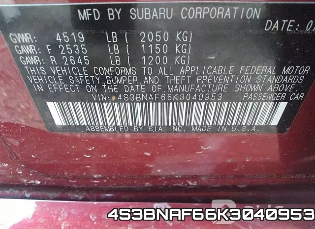 4S3BNAF66K3040953 фото 10