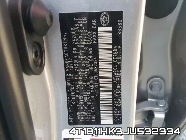4T1B11HK3JU532334 фото 2