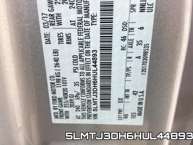 5LMTJ3DH6HUL44893 фото 2