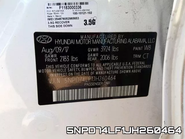 5NPD74LF1JH260464 фото 2