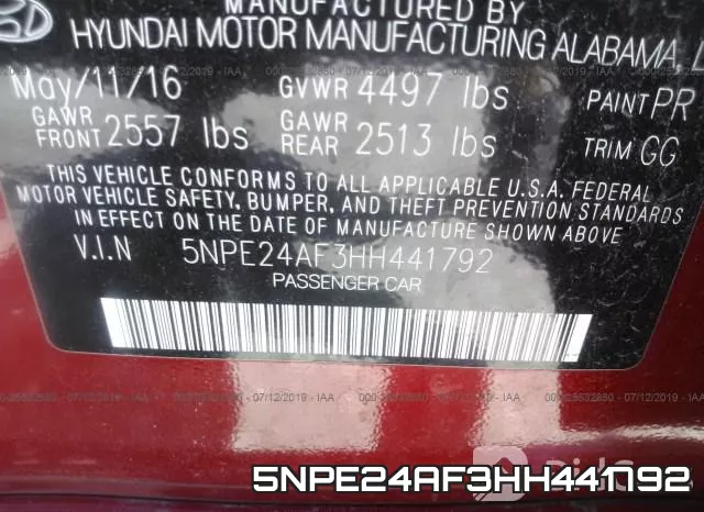 5NPE24AF3HH441792 фото 8