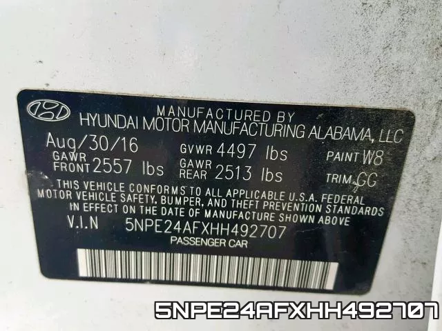 5NPE24AFXHH492707 фото 2