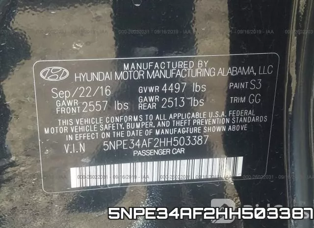 5NPE34AF2HH503387 фото 9